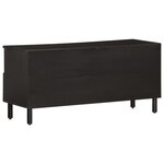 vidaXL Meuble TV noir 100x33x46 cm bois massif de manguier