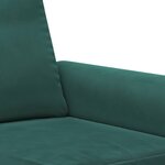 vidaXL Ensemble de canapés 3 Pièces avec coussins vert foncé velours