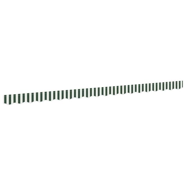 vidaXL Bande de auvent Vert et blanc 4.3 x 0.2 m Toile