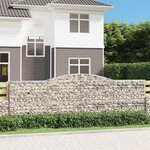 vidaXL Paniers à gabions arqués 9 Pièces 400x30x120/140 cm Fer galvanisé