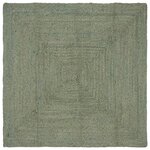 vidaXL Tapis de surface Rectangulaire Vert olive 120 x 120 cm Jute