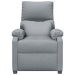 vidaXL Fauteuil de massage inclinable Gris clair Tissu