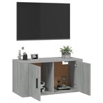 vidaXL Meuble TV mural Sonoma gris 80x34 5x40 cm