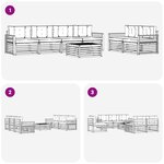 vidaXL Ensemble de canapés d'extérieur 7 pc Blanc et Beige Polyester