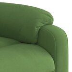 vidaXL Fauteuil inclinable électrique vert clair velours