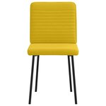 vidaXL Chaises à manger lot de 4 jaune velours