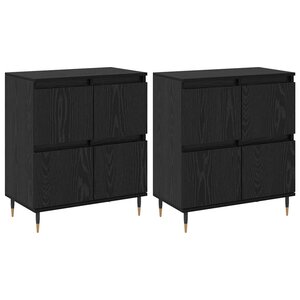 vidaXL Buffets 2 Pièces Chêne noir 120 x 35 x 70 cm Bois d'ingénierie