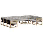 vidaXL Ensemble de canapés d'extérieur 9 Pièces Blanc et gris clair