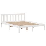 vidaXL Lit bibliothèque sans matelas blanc 120x200 cm bois pin massif
