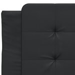vidaXL Lit avec matelas noir 100x200 cm similicuir