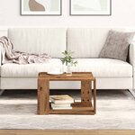 vidaXL Table basse Bois ancien 51.5 x 51.5 x 30 cm Bois d'ingénierie