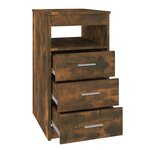 vidaXL Armoire à tiroirs Chêne fumé 40x50x76 cm Bois d'ingénierie