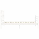 vidaXL Cadre de lit sans matelas blanc 90x200 cm bois massif