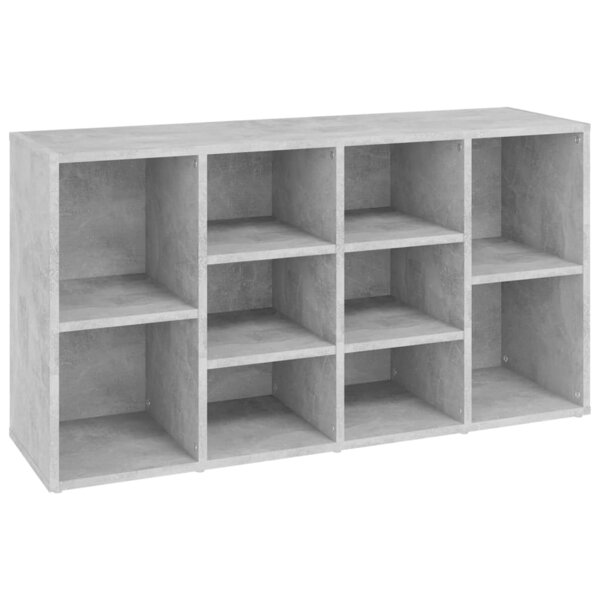 vidaXL Banc à chaussures Gris béton 103x30x54 5 cm Bois d’ingénierie