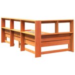 vidaXL Lit bibliothèque sans matelas cire marron 100x200 cm pin massif