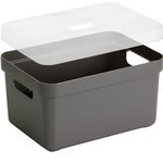 Boite de rangement avec couvercle transparent  sigma home box 13 l