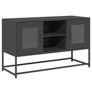 vidaXL Meuble TV noir 100 5x39x60 5 cm acier