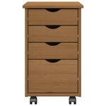 vidaXL Cabinet roulant MOSS Brun Miel 34 x 39 x 56 cm Pin massif