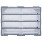 vidaXL Organisateur multi-tiroirs avec 8 grands tiroirs 52x16x37 cm