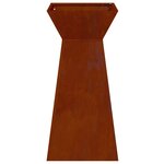 vidaXL Jardinière à pilier Argent 35 x 35 x 73 cm Acier patiné