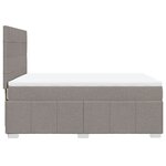 vidaXL Sommier à lattes de lit avec matelas Taupe 160x200 cm Tissu