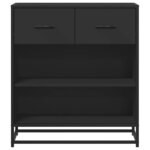 vidaXL Buffet noir 68x35x76 cm bois d'ingénierie