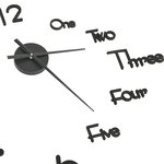 vidaXL Horloge murale 3D Design moderne Noir 100 cm XXL