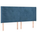 vidaXL Sommier à lattes de lit matelas et LED Bleu foncé 180x200 cm