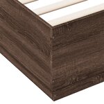 vidaXL Cadre de lit avec LED sans matelas chêne marron 140x200 cm