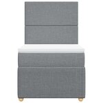 vidaXL Sommier à lattes de lit avec matelas gris clair 80x200 cm tissu