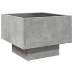 vidaXL Table d'appoint et LED gris béton 40x40x30 cm bois d'ingénierie