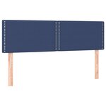 vidaXL Sommier à lattes de lit avec matelas LED Bleu 140x200 cm Tissu