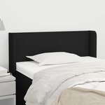 vidaXL Tête de lit avec oreilles Noir 93x16x78/88 cm Tissu