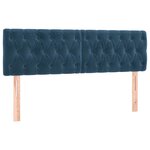 vidaXL Sommier à lattes de lit et matelas Bleu foncé 140x200cm Velours