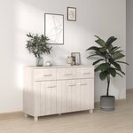 vidaXL Buffet MOLDE Blanc 113x40x80 cm Bois massif de pin