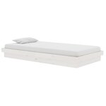 vidaXL Cadre de lit sans matelas blanc bois massif 100x200 cm
