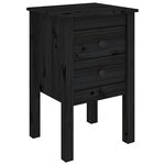 vidaXL Tables de chevet 2 Pièces Noir 40x35x61 5 cm Bois de pin massif