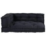 vidaXL Coussin de canapé sur palette 3 Pièces Anthracite tissu