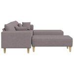 vidaXL Sofa en tissu avec coussin Taupe 208 cm tissu