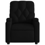 vidaXL Fauteuil inclinable Noir Tissu