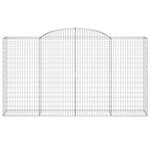 vidaXL Paniers à gabions arqués 10 Pièces 300x50x160/180 cm fer galvanisé