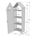 CASAMI 2 Armoires 1 porte Blanc + Armoire ouverte
