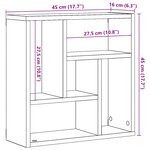 vidaXL Étagère murale vieux bois 45x16x45 cm bois d'ingénierie