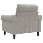 vidaXL Fauteuil Gris clair 60 cm Velours