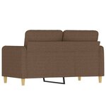 vidaXL Canapé à 2 places Marron 120 cm Tissu