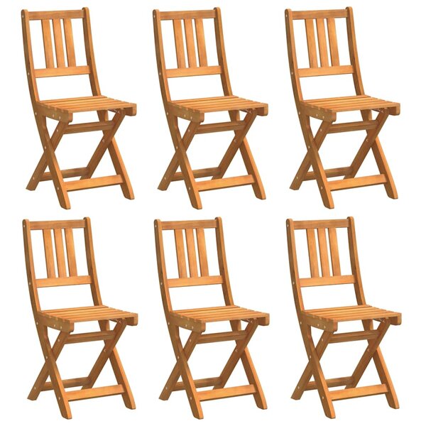 vidaXL Chaise de jardin 6 Pièces Marron 36 x 46 x 86cm