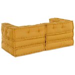 vidaXL Canapé modulaire 2 Pièces Jaune 140 x 70 x 56 cm tissu