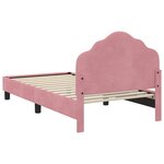 vidaXL Cadre de lit pour enfants avec tête de lit Rose 80 x 160 cm