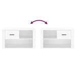 vidaXL Armoire à chaussures Blanc 80x35x45 cm Bois d'ingénierie