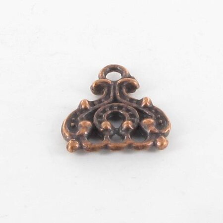 Breloque pendentif Diviseur orné 14mm Cuivré (lot de 10)